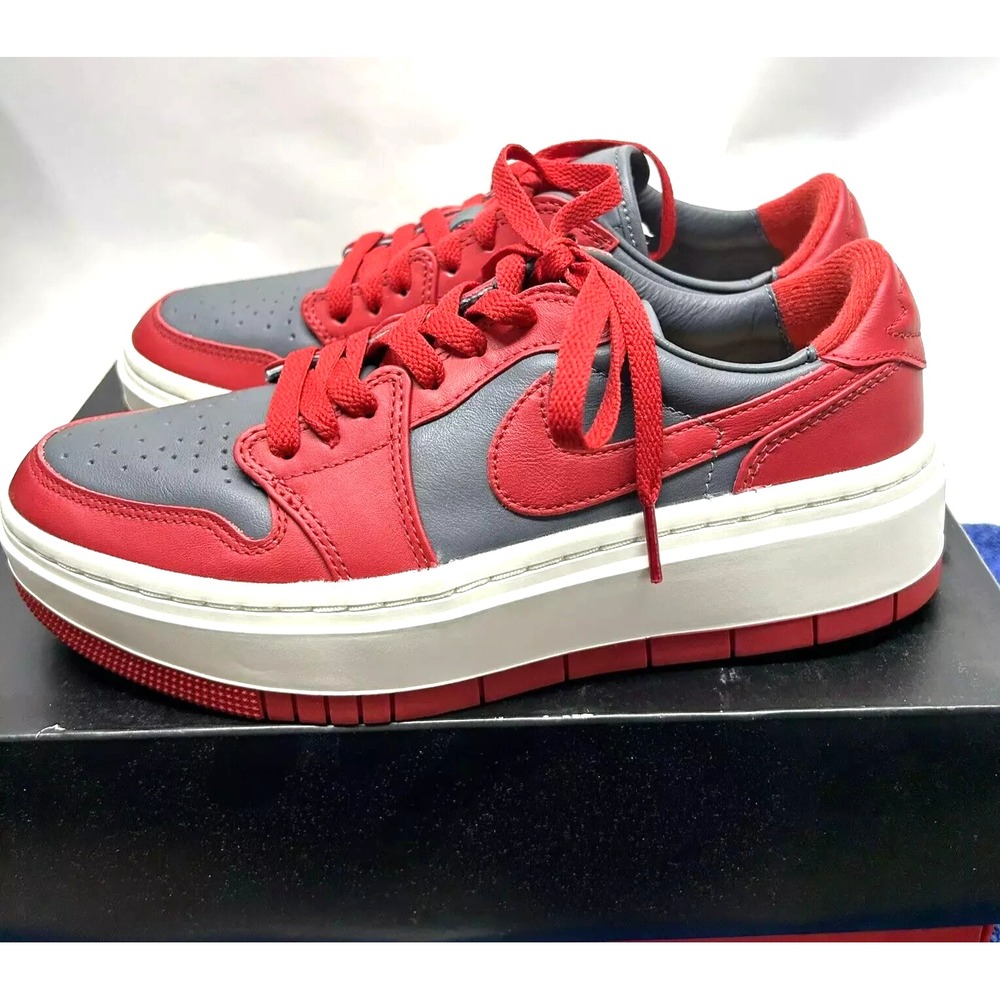 Nike Air Jordan 1 Women's Size 8 Elevate Low Grey/Red Athletic Shoes NEW